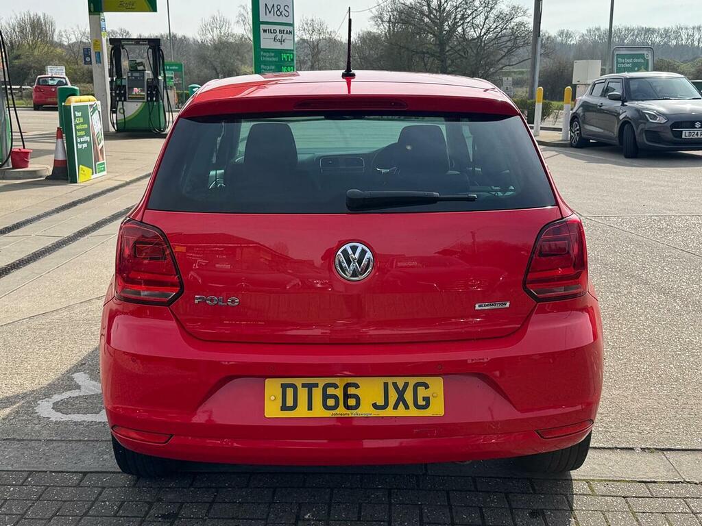 Volkswagen Polo 1.0 Bluemotion Tech Match Edition Hatchback Pe DT66JXG Red #6
