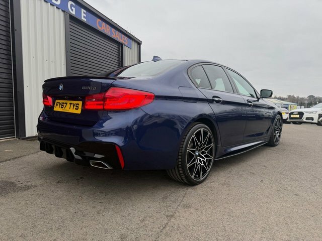 BMW 5 Series 2.0 520D M Sport Saloon Xdrive Eur FY67TYS Blue #4