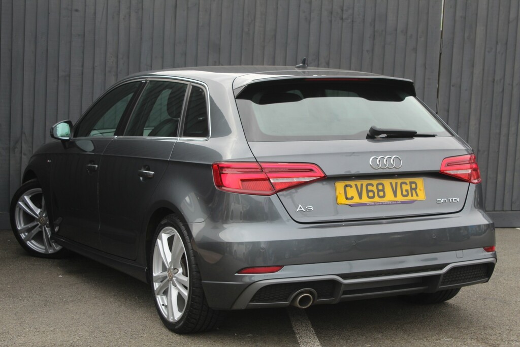 Audi A3 Hatchback 1.6 Tdi 30 S Line 2018 CV68VGR Grey #2