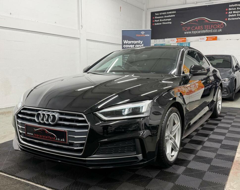 Audi A5 Coupe 2.0 Tdi S Line S Tronic Euro 6 Ss 20 KP18YWB Black #3
