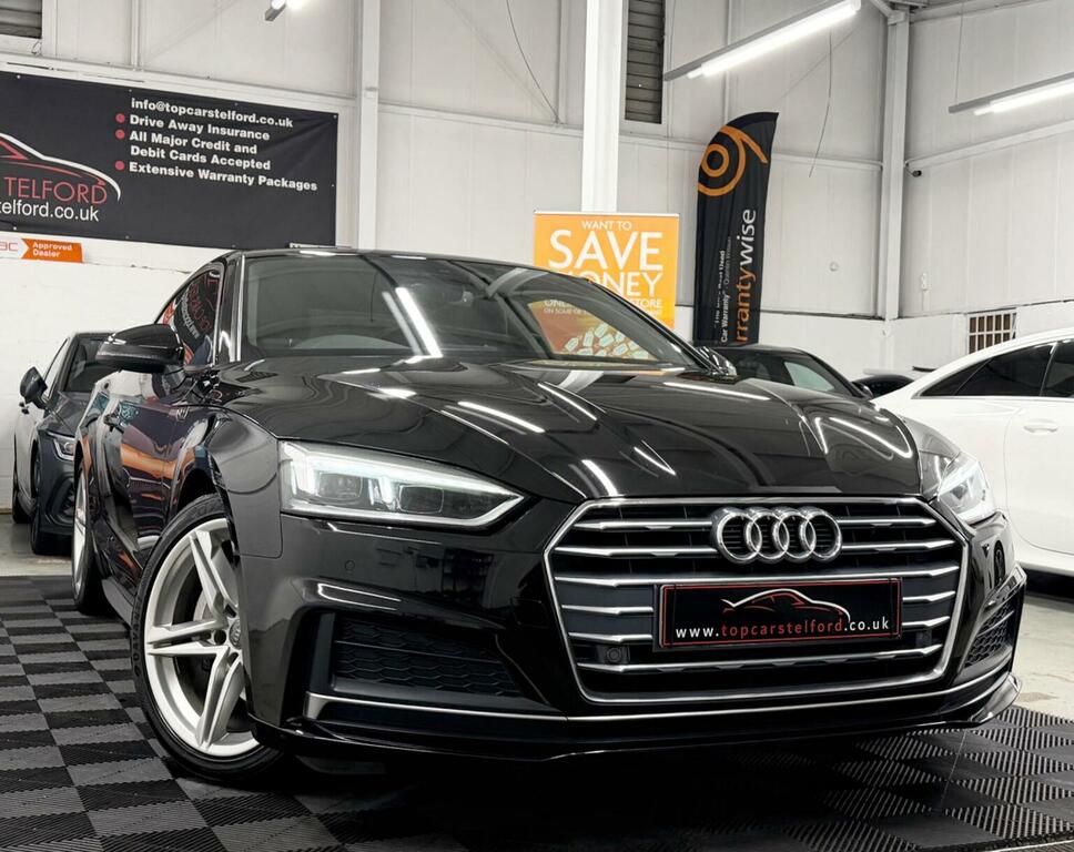 Audi A5 Coupe 2.0 Tdi S Line S Tronic Euro 6 Ss 20 KP18YWB Black #4