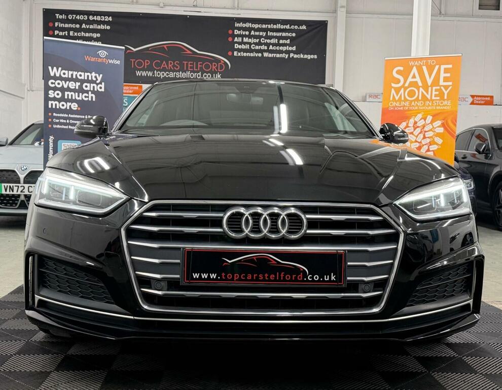 Audi A5 Coupe 2.0 Tdi S Line S Tronic Euro 6 Ss 20 KP18YWB Black #2