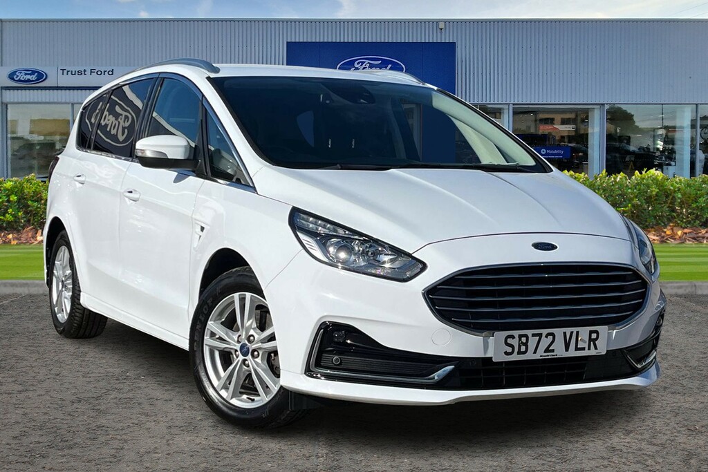 Ford S-Max 2.5 Fhev 190 Titanium Sync3 Navigation Front Rea White