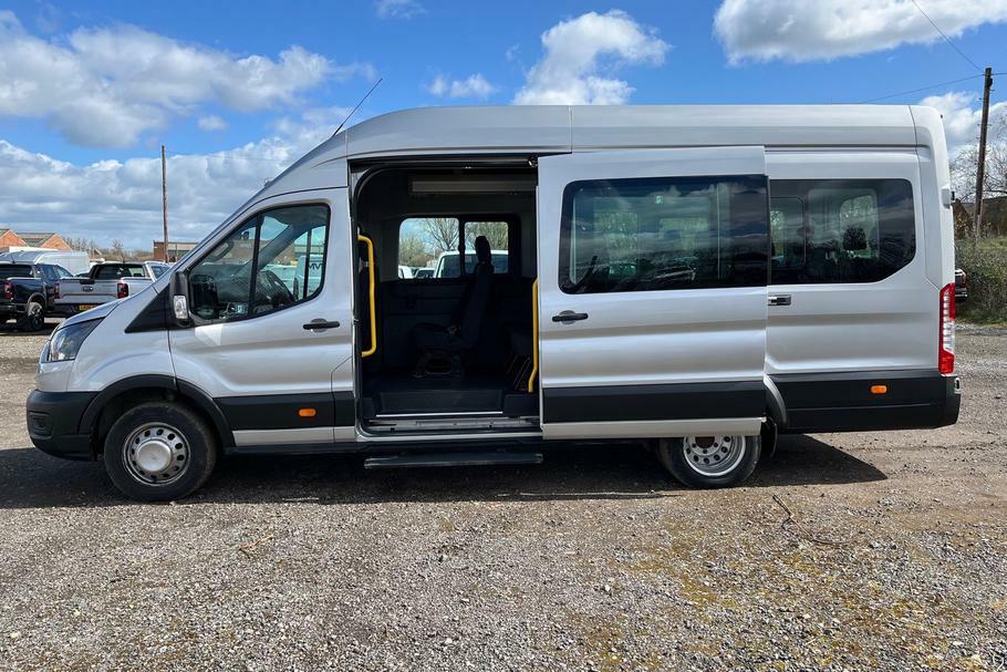 Ford Transit Custom 460 Leader L4 H3 Elwb High Roof 17 Seat Minib WO23CUG Silver #5
