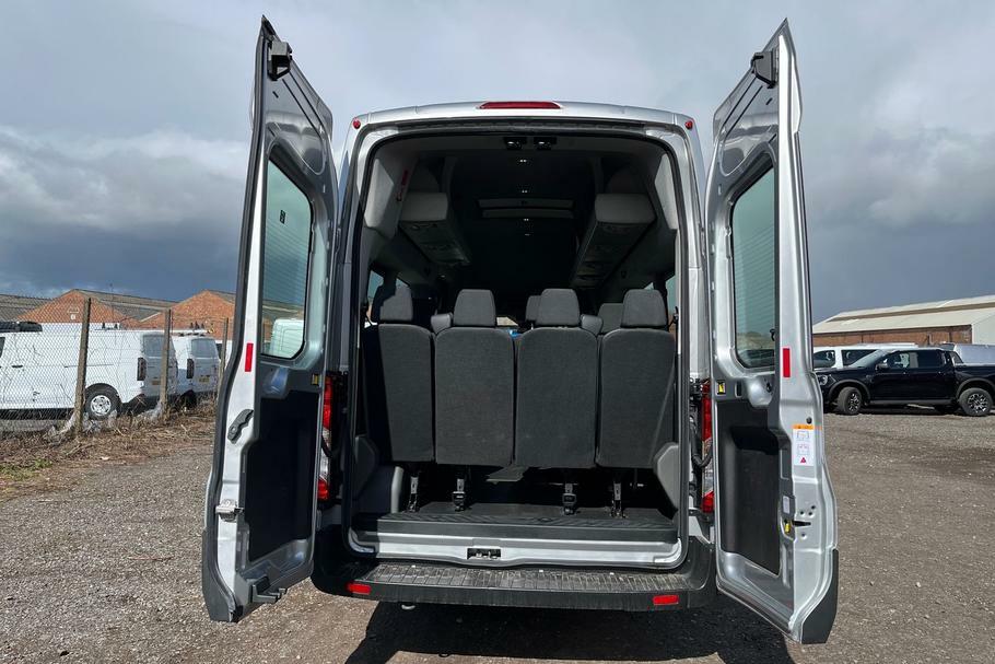 Ford Transit Custom 460 Leader L4 H3 Elwb High Roof 17 Seat Minib WO23MPF Silver #6