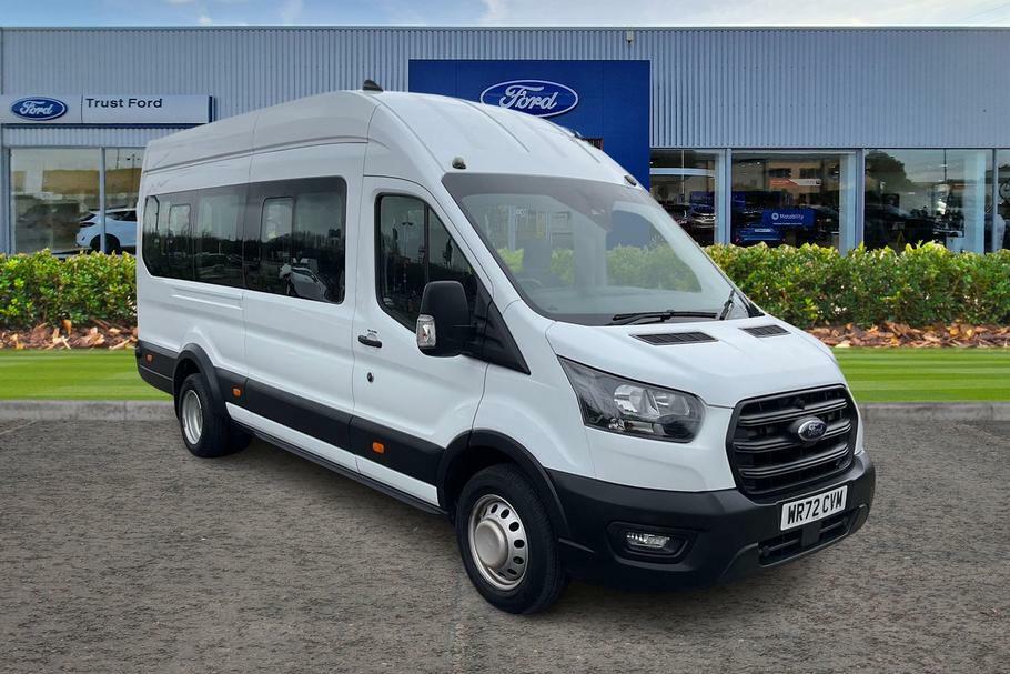 Ford Transit Custom 460 Leader L4 H3 Elwb High Roof 17 Seat Minib WR72CVM White