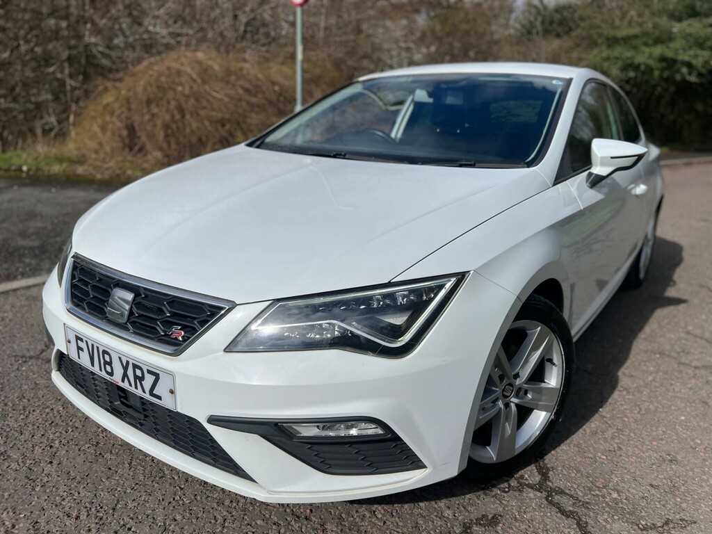 Seat Leon 2.0 Tdi Fr Technology Sport Coupe Euro 6 Ss FV18XRZ White #6