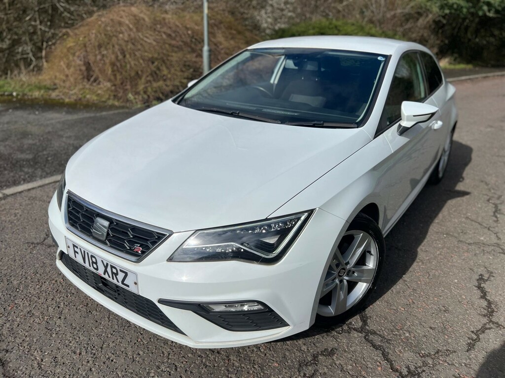 Seat Leon 2.0 Tdi Fr Technology Sport Coupe Euro 6 Ss FV18XRZ White #3