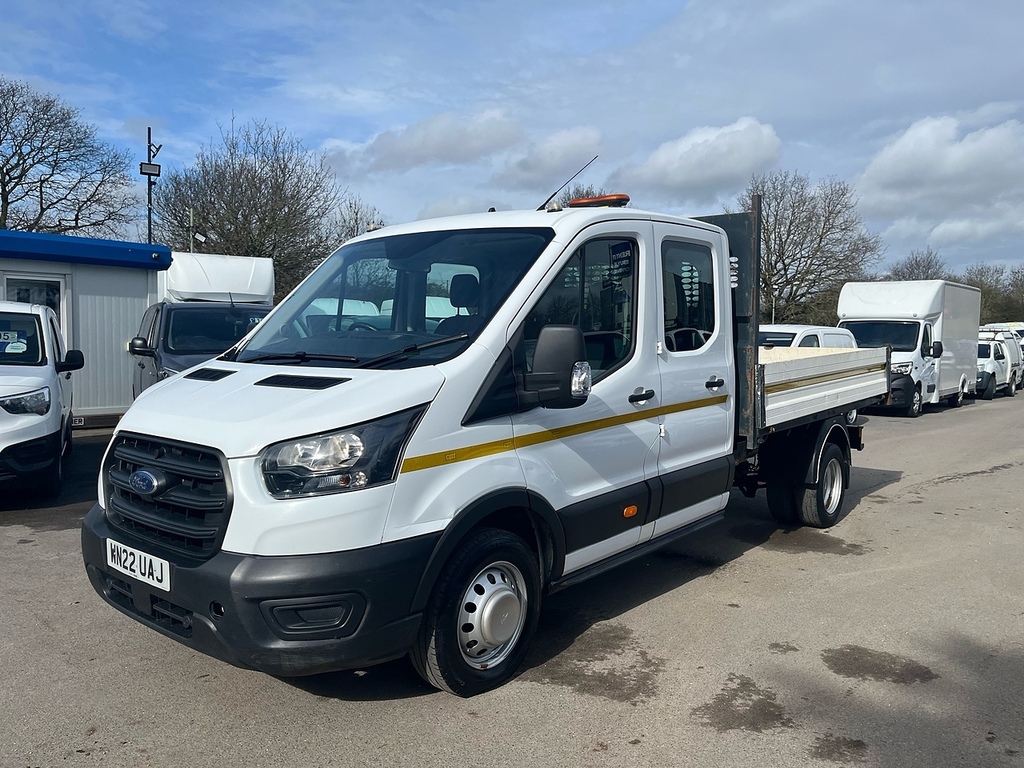 Ford Transit Custom 2.0 350 Ecoblue Leader Chassis Double Cab Dies WN22UAJ White #3
