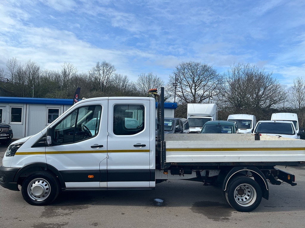 Ford Transit Custom 2.0 350 Ecoblue Leader Chassis Double Cab Dies WN22UAJ White #5