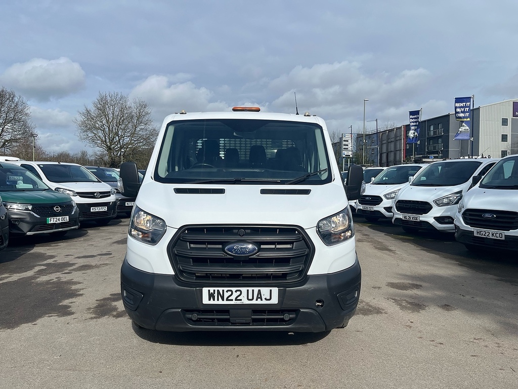 Ford Transit Custom 2.0 350 Ecoblue Leader Chassis Double Cab Dies WN22UAJ White #2