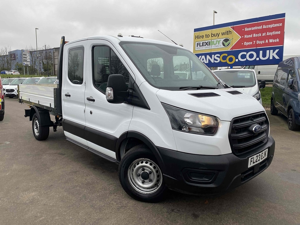 Ford Transit Custom 2.0 350 Ecoblue Leader Chassis Double Cab Dies FL23EJK White #4
