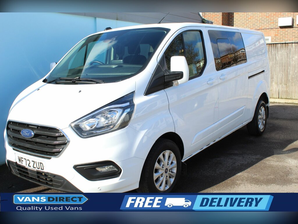 Ford Transit Custom 300 Limited 2.0 Ecoblue 130 5 Seat Crew Air Con Cr MF72ZUD White