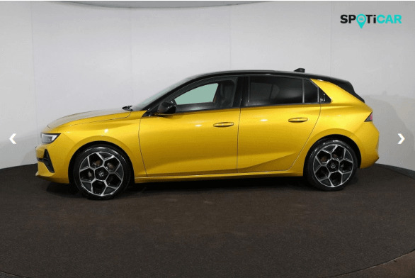 Vauxhall Astra 1.2 Turbo Ultimate Hatchback Eur ND74YMY Yellow #4