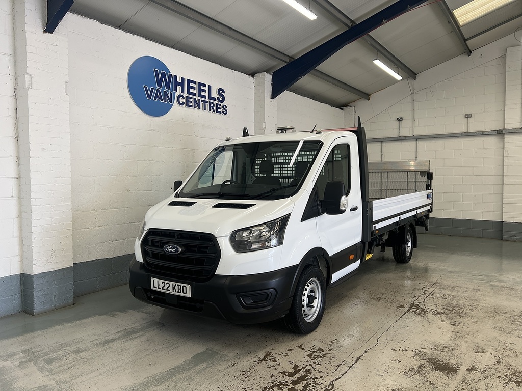 Ford Transit Custom 350 Ecoblue Leader 2.0 L4dropside Dies LL22KDO White