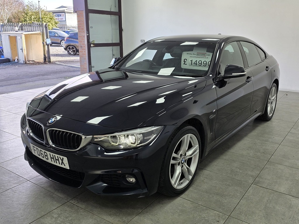 BMW 4 Series Gran Coupe 420D M Sport FD68HHX Black #5