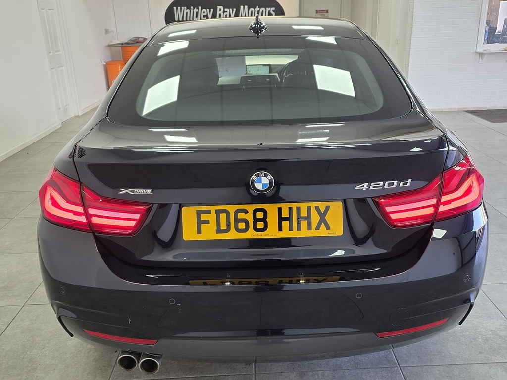 BMW 4 Series Gran Coupe 420D M Sport FD68HHX Black #4