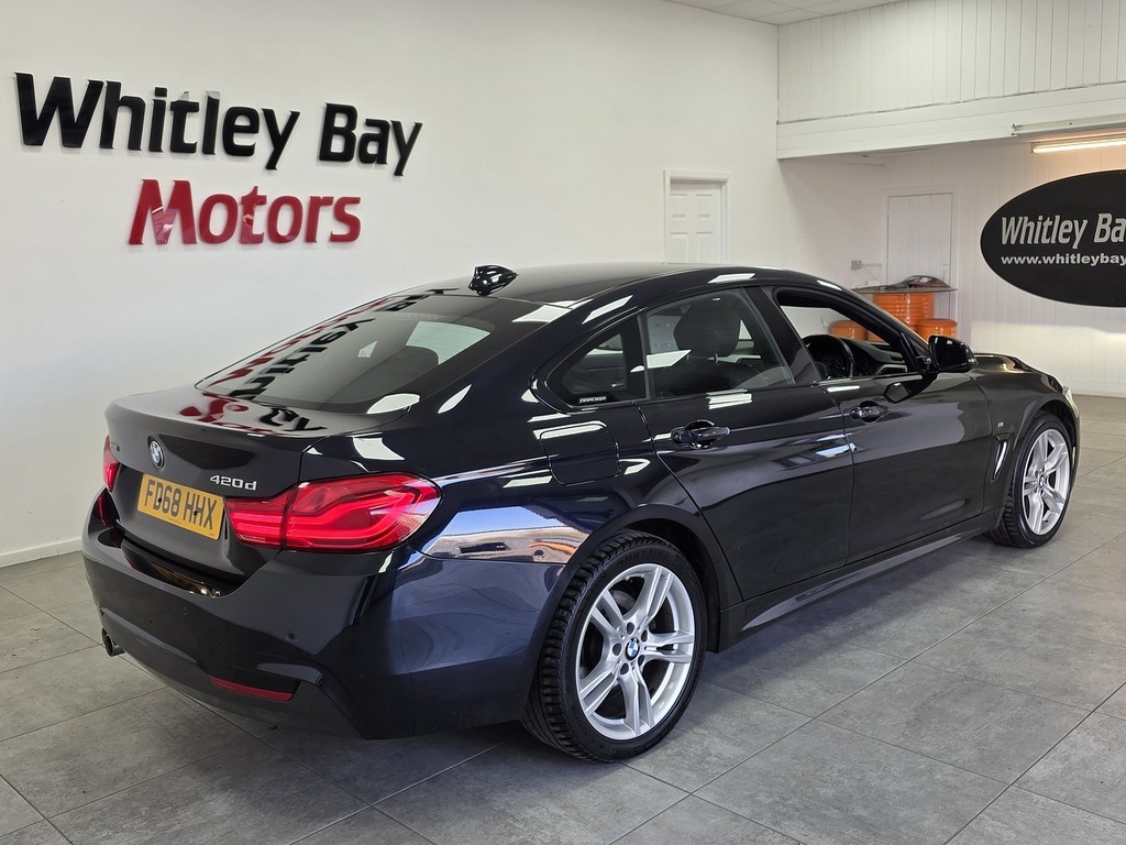 BMW 4 Series Gran Coupe 420D M Sport FD68HHX Black #3