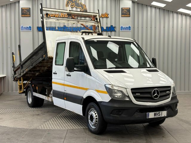 Mercedes-Benz Sprinter 2016 2.1 Cdi 140 Bhp 514 L2 Dcab Tipper Rwd Manua White