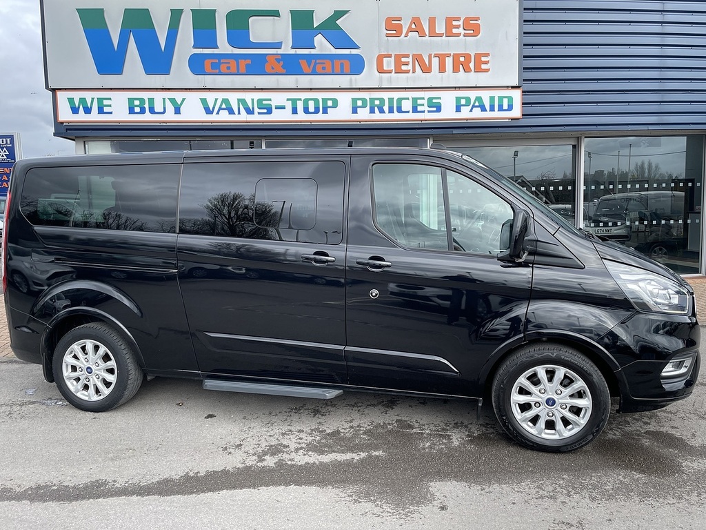 Ford Tourneo Custom 2.0 320 Ecoblue Titanium Minibus Double Cab Di YR71VWU Black #2