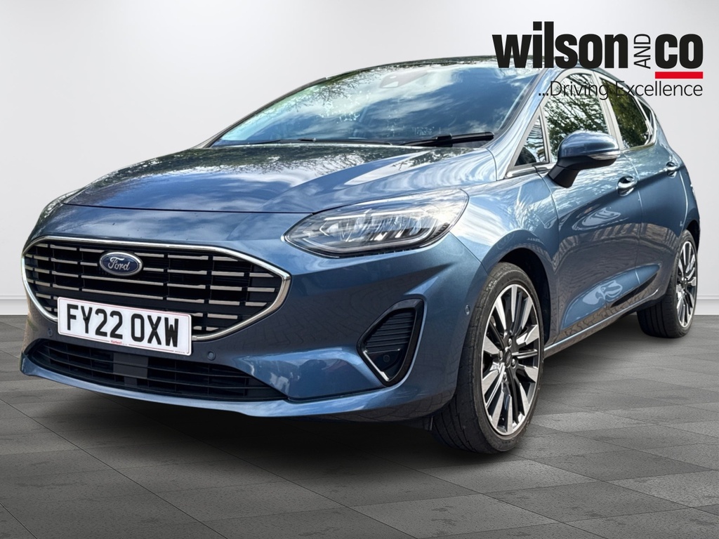 Ford Fiesta 1.0T Ecoboost Mhev Titanium Vignale Hatchback FY22OXW Blue #4