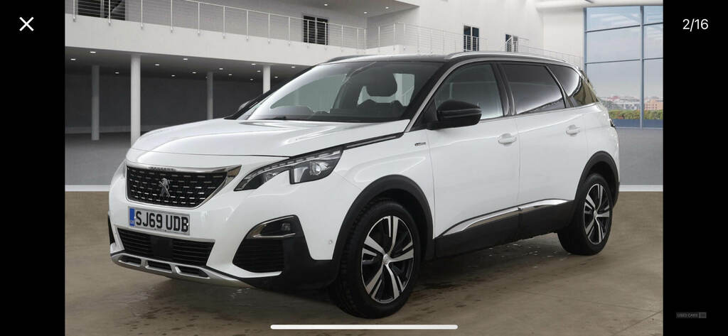 Peugeot 5008 1.5 Bluehdi Gt Line SJ69UDB White #2