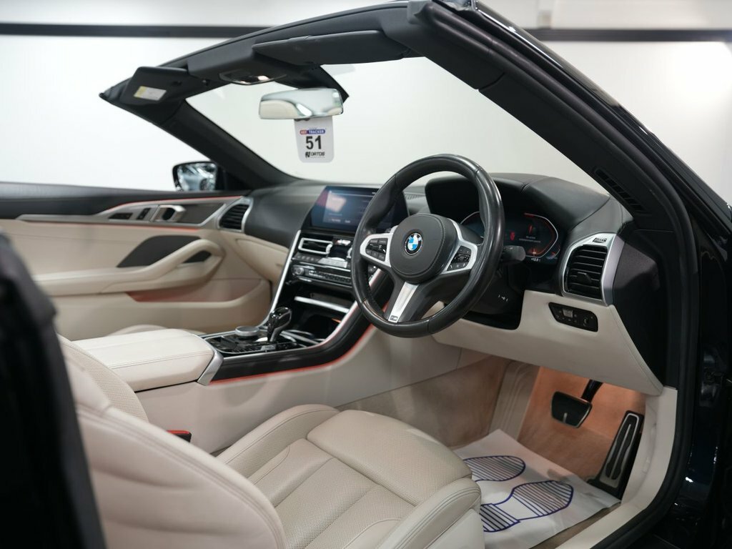 BMW 8 Series Convertible WP69OKE Black #4