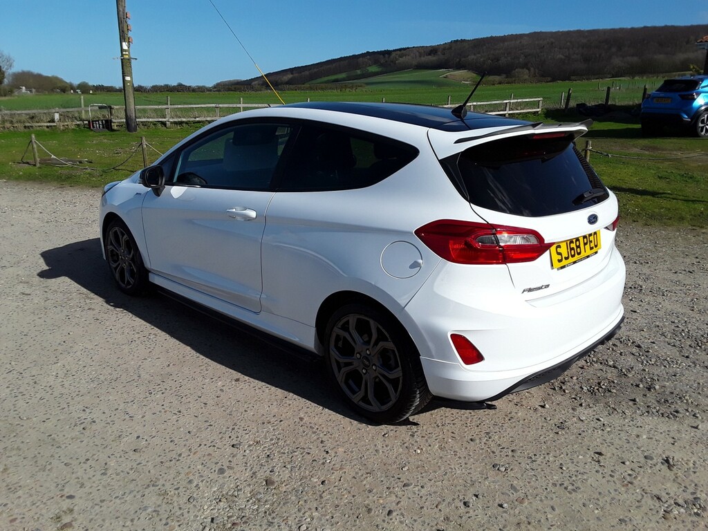 Ford Fiesta Hatchback 1.0 T Ecoboost St-line 2019 SJ68PEO White #5
