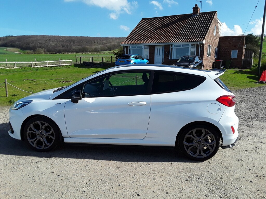 Ford Fiesta Hatchback 1.0 T Ecoboost St-line 2019 SJ68PEO White #4