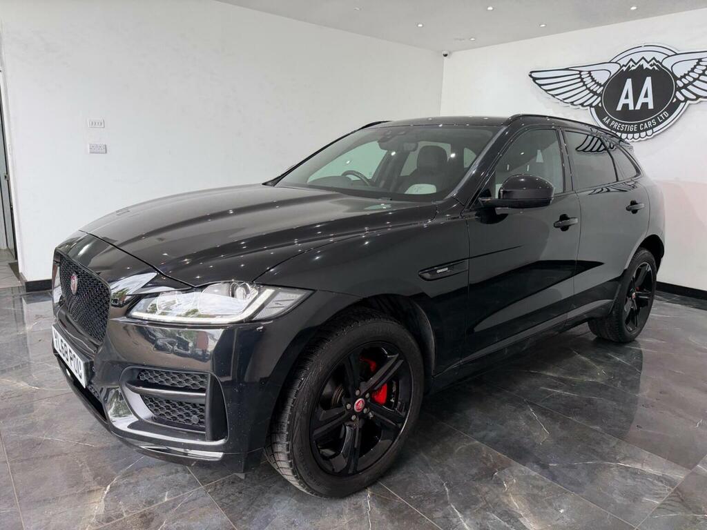 Jaguar F-Pace Suv 2.0 D180 R-sport Awd Euro 6 Ss 20 YL68POU Black #3