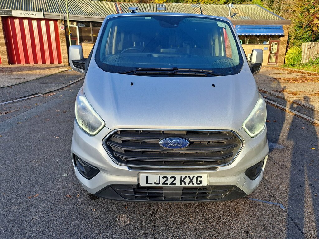 Ford Transit Custom 2.0 320 Ecoblue Limited Crew Van Double Cab Di LJ22KXG Silver #2