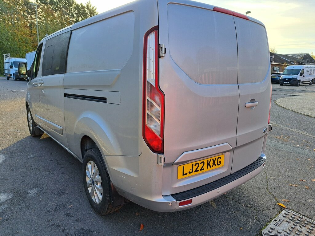 Ford Transit Custom 2.0 320 Ecoblue Limited Crew Van Double Cab Di LJ22KXG Silver #6