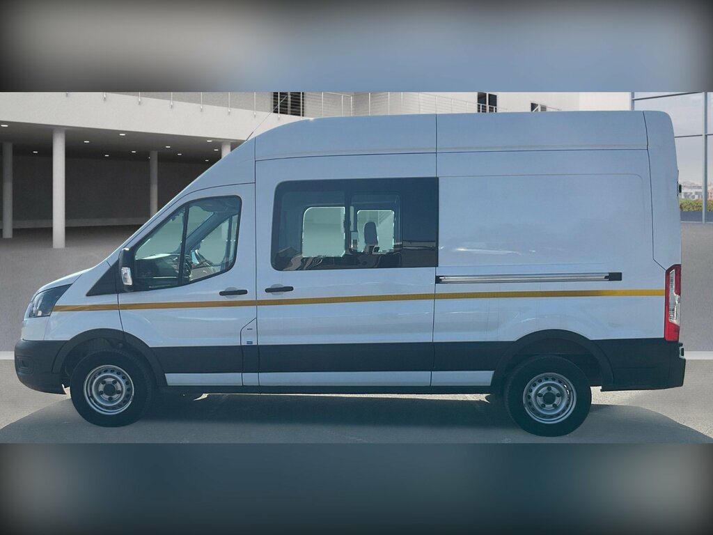 Ford Transit Custom 2.0 Ecoblue 130Ps H3 Leader Double Cab Van, Air Co MT72AFN White #3