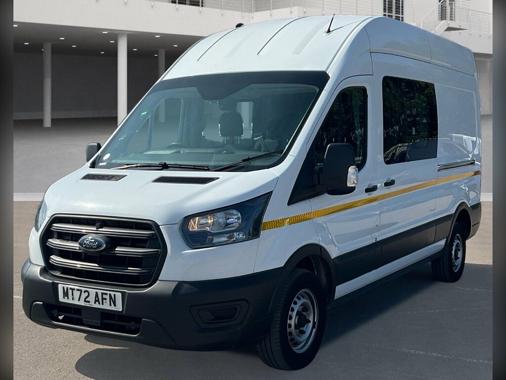Ford Transit Custom 2.0 Ecoblue 130Ps H3 Leader Double Cab Van, Air Co White