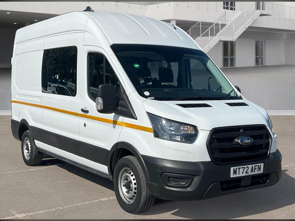 Ford Transit Custom 2.0 Ecoblue 130Ps H3 Leader Double Cab Van, Air Co MT72AFN White #2