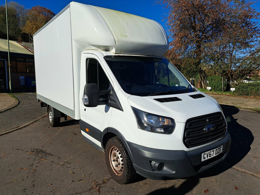 Ford Transit Custom 350 L5 Luton Van CV67DZF White #3