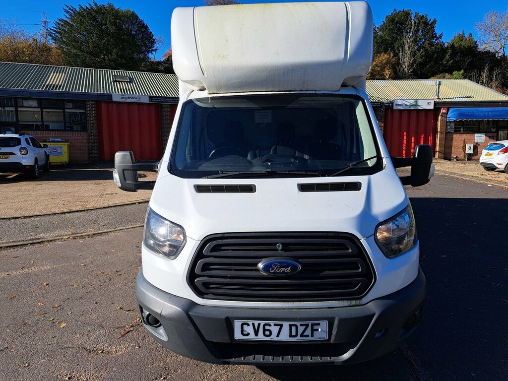 Ford Transit Custom 350 L5 Luton Van CV67DZF White #2