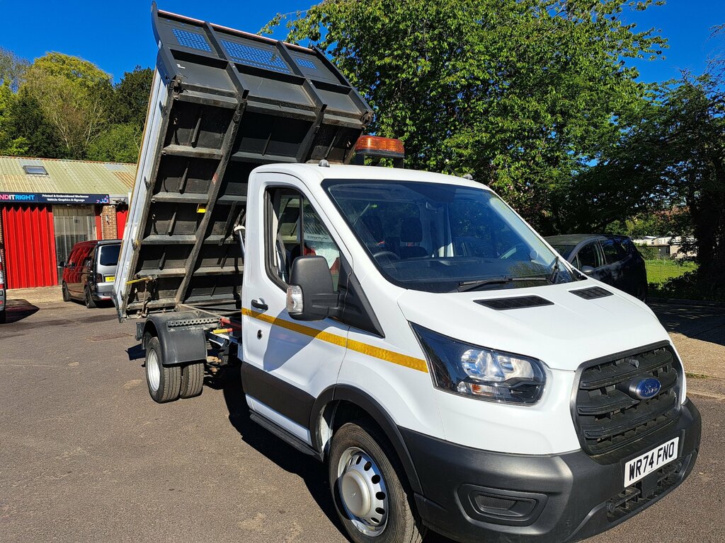 Ford Transit Custom 2.0 350 Ecoblue Hd Leader Tipper WR74FNO White #2