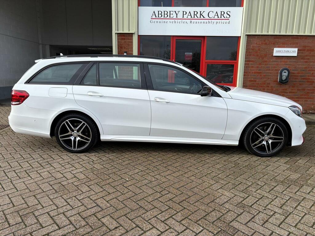 Mercedes-Benz E Class Estate 2.1 E220 Bluetec Amg Night Edition G-tronic HJ15KKB White #2
