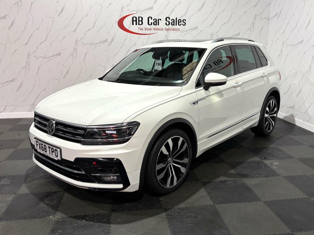Volkswagen Tiguan 2.0 Tdi R-line Dsg Euro 6 Ss FX68TPO White #5