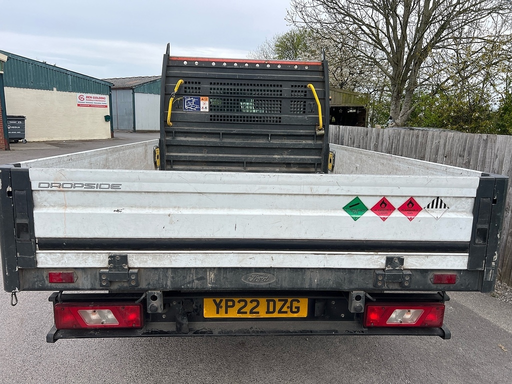 Ford Transit Custom 350 Double Cab Dropside YP22DZG White #3