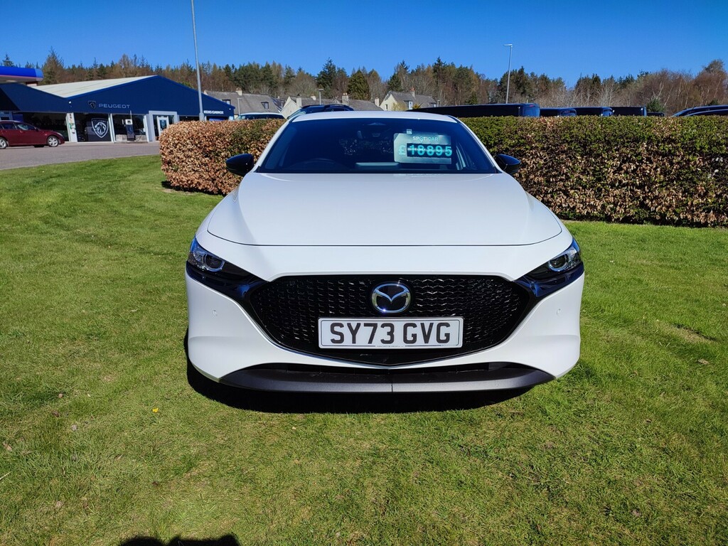 Mazda 3 2.0 E-skyactiv X Mhev 186 Homura SY73GVG White #2