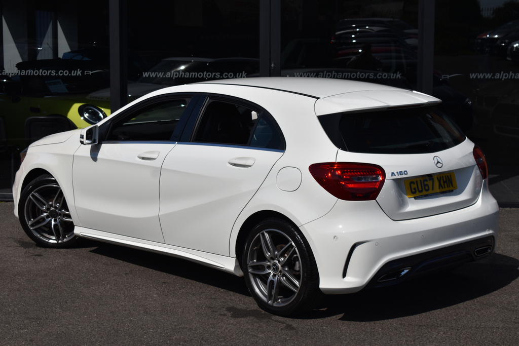 Mercedes-Benz A Class 1.6 Amg Line Executive Hatchback Manu GU67XHN White #2
