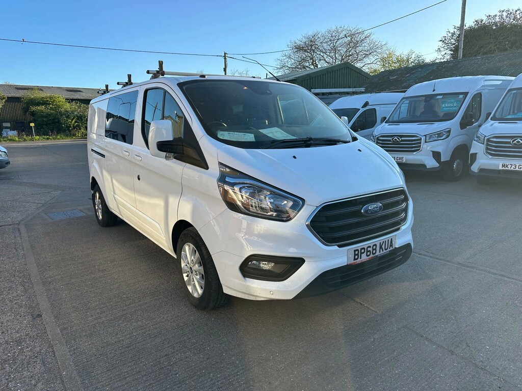 Ford Transit Custom 320 Ecoblue Limited Crew Van Double Cab Man BP68KUA White #2