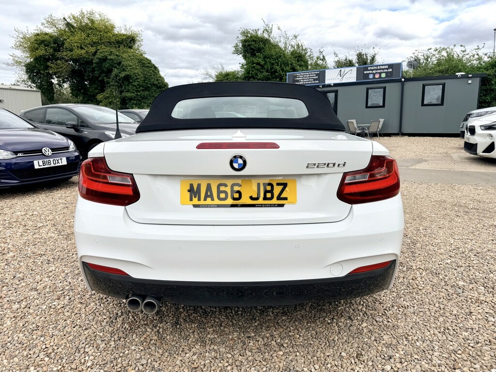 BMW 2 Series Convertible 2.0 220D M Sport Convertible Diese MA66JBZ White #5