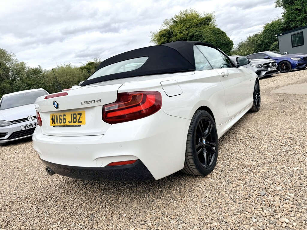 BMW 2 Series Convertible 2.0 220D M Sport Convertible Diese MA66JBZ White #3