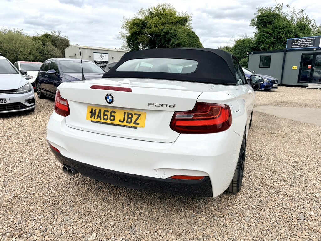 BMW 2 Series Convertible 2.0 220D M Sport Convertible Diese MA66JBZ White #4