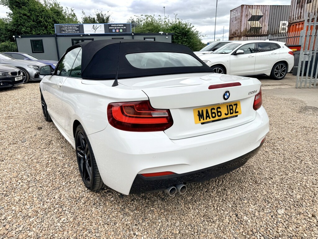 BMW 2 Series Convertible 2.0 220D M Sport Convertible Diese MA66JBZ White #6