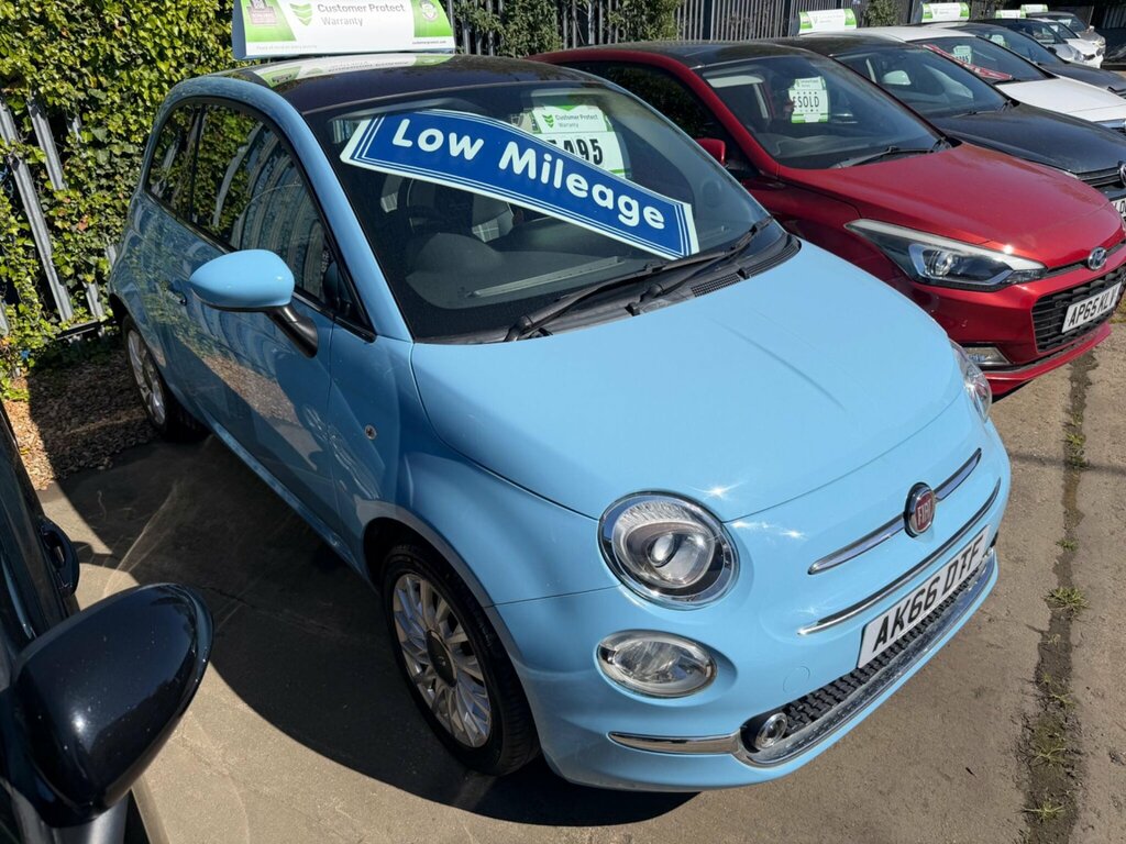 Fiat 500 1.2 Lounge Euro 6 Ss AK66DTF Blue #3
