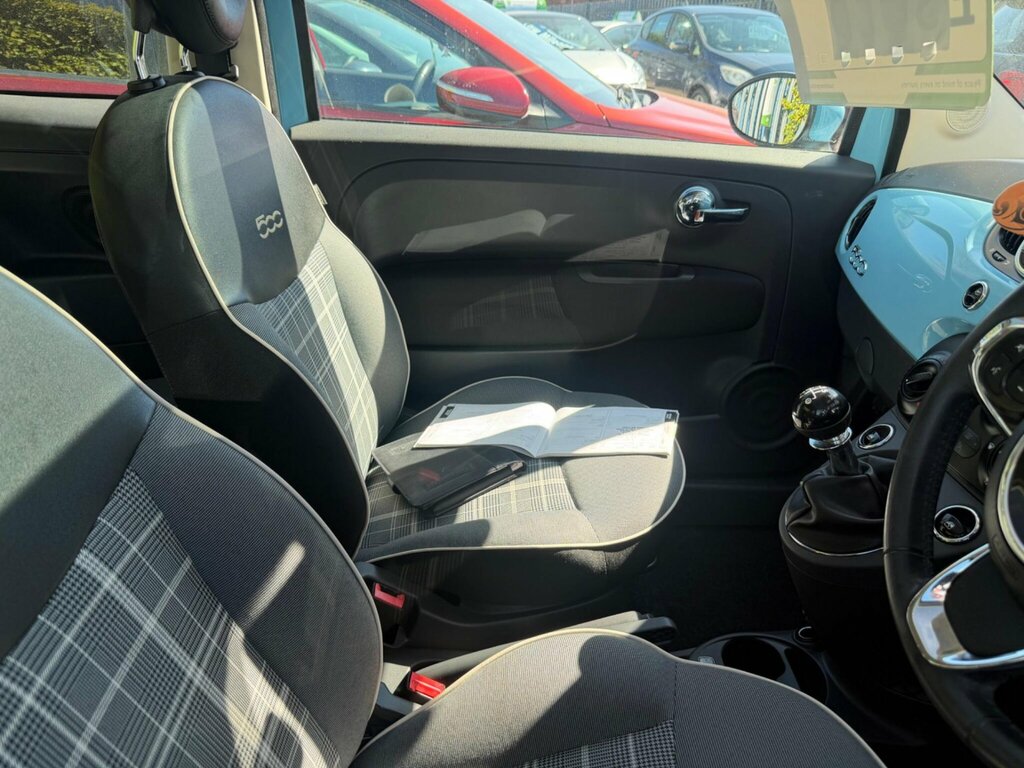 Fiat 500 1.2 Lounge Euro 6 Ss AK66DTF Blue #6